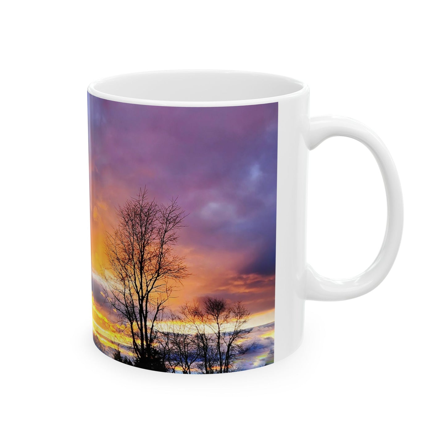Scenic Sunset - White interior mug