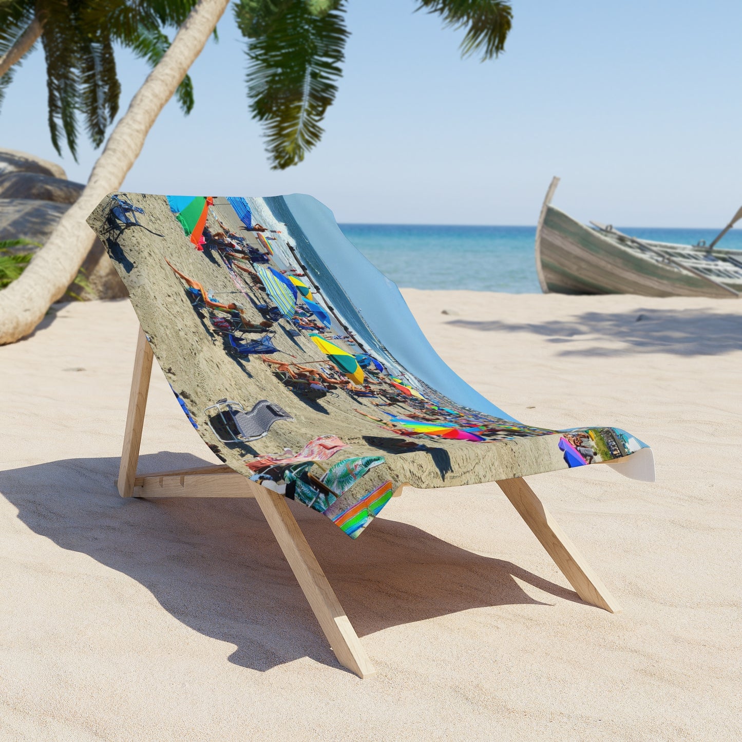 Beach Scene Beach Towel