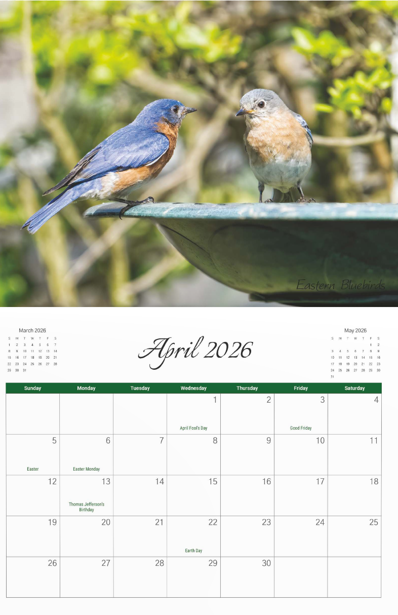 2026 Bird Calendar