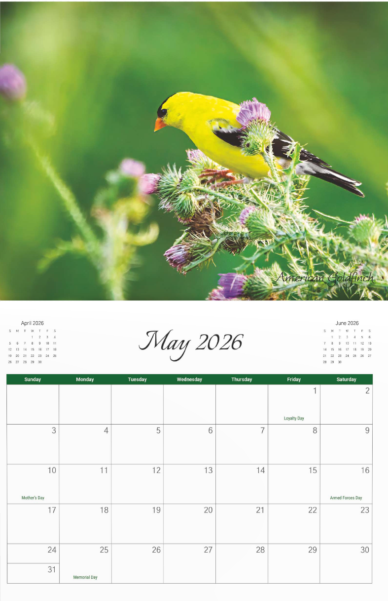 2026 Bird Calendar