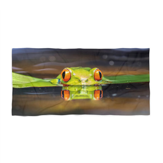 Costa Rican Red-eyed Tree Frog Beach Towel