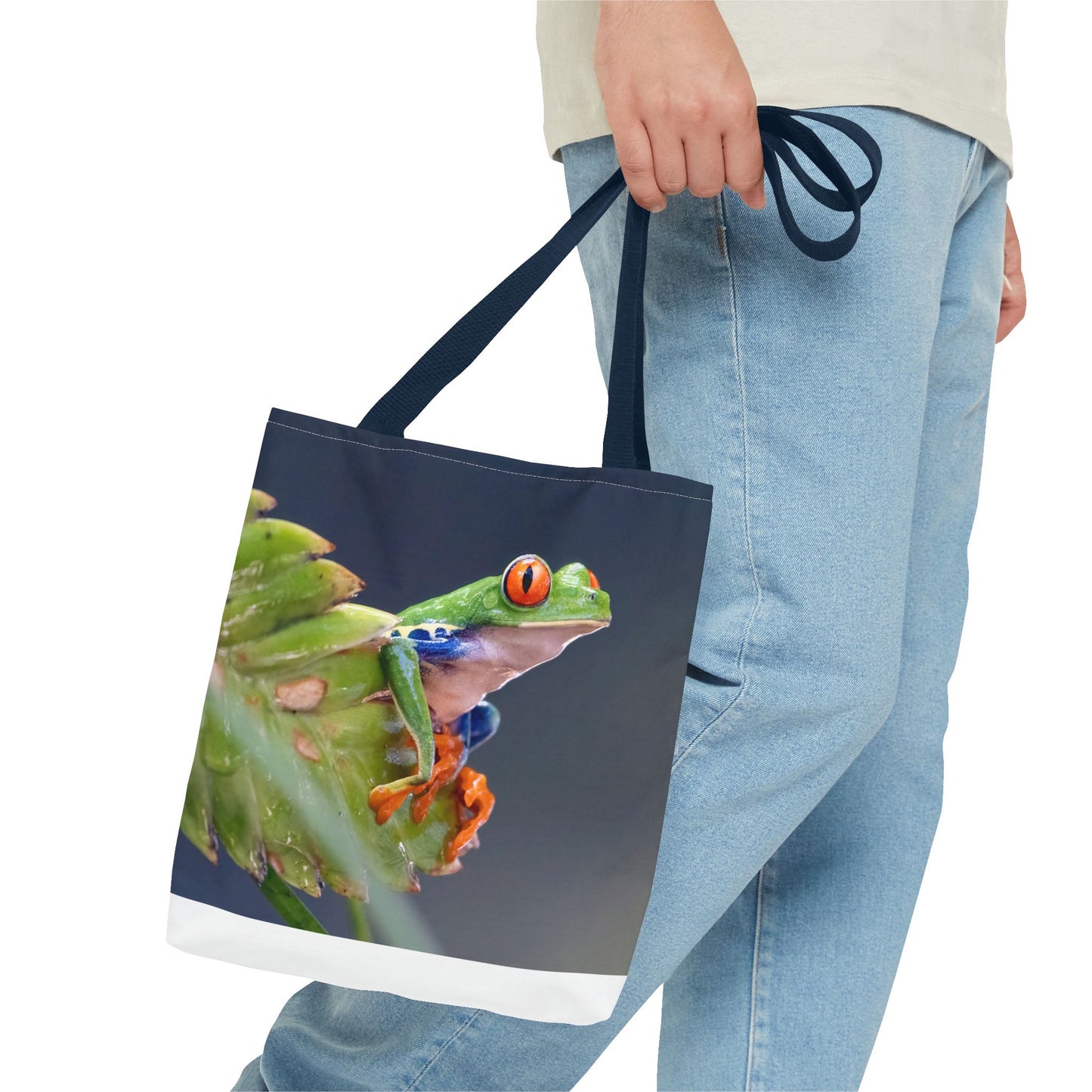 Colorful Frog Tote Bag - Eco-Friendly Wildlife Lover's Accessory