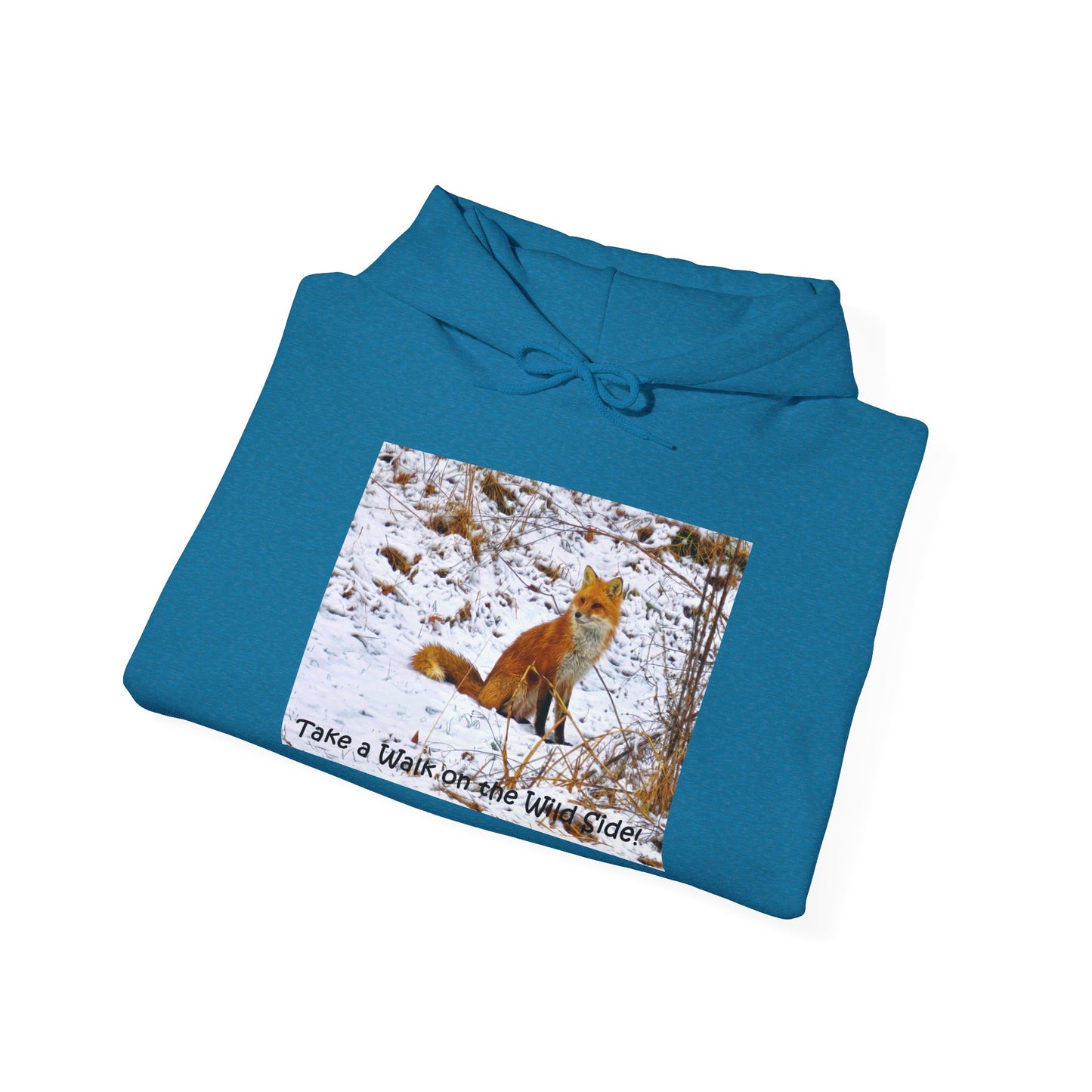 Red Fox in winter time - Heavy Blend™ Hooded Sweatshirt