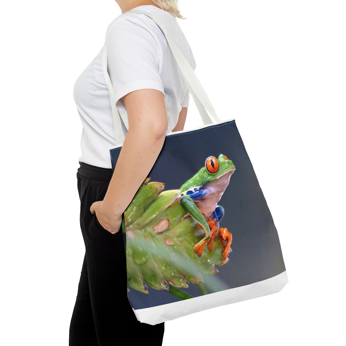 Colorful Frog Tote Bag - Eco-Friendly Wildlife Lover's Accessory