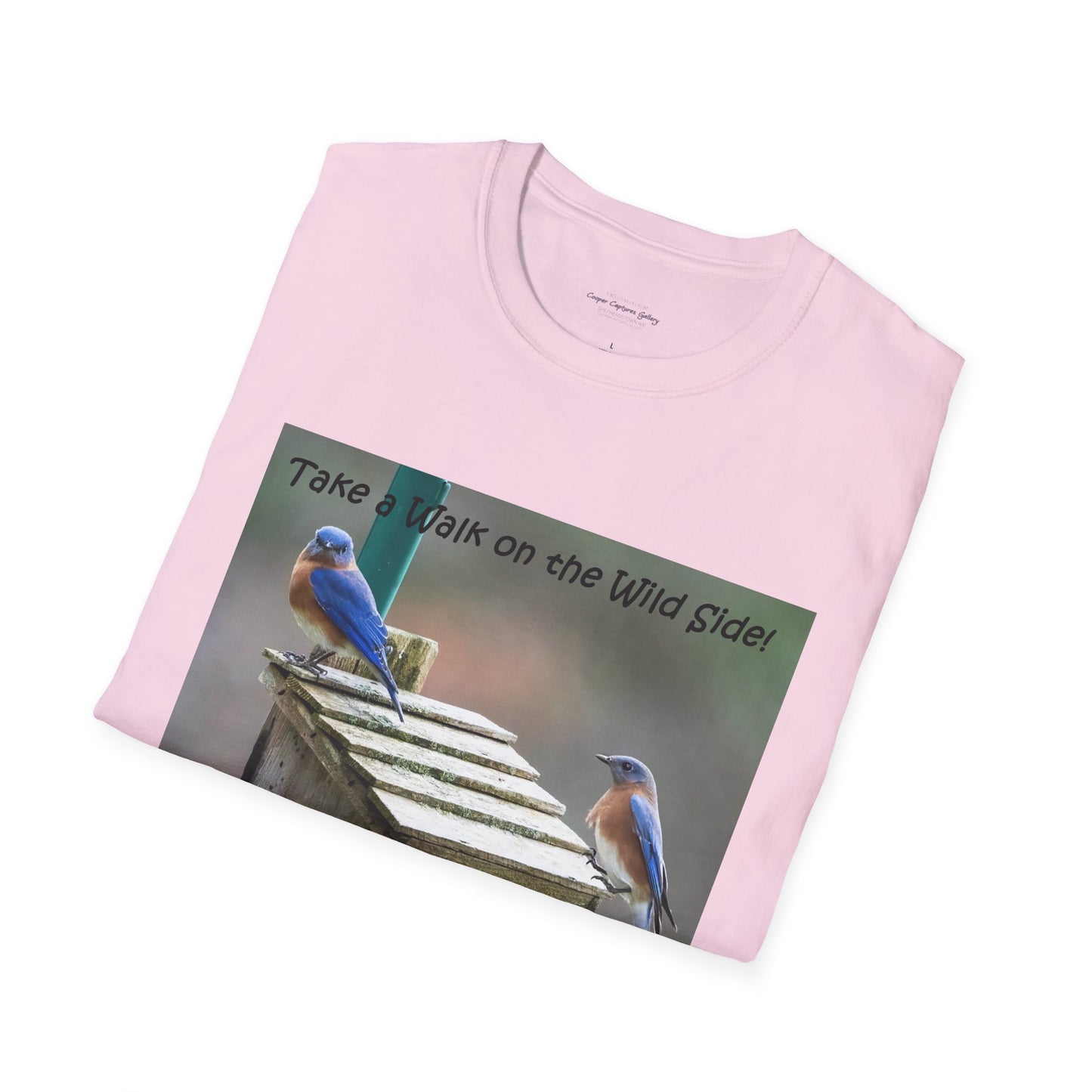 Bluebirds looking at real estate - T-shirt