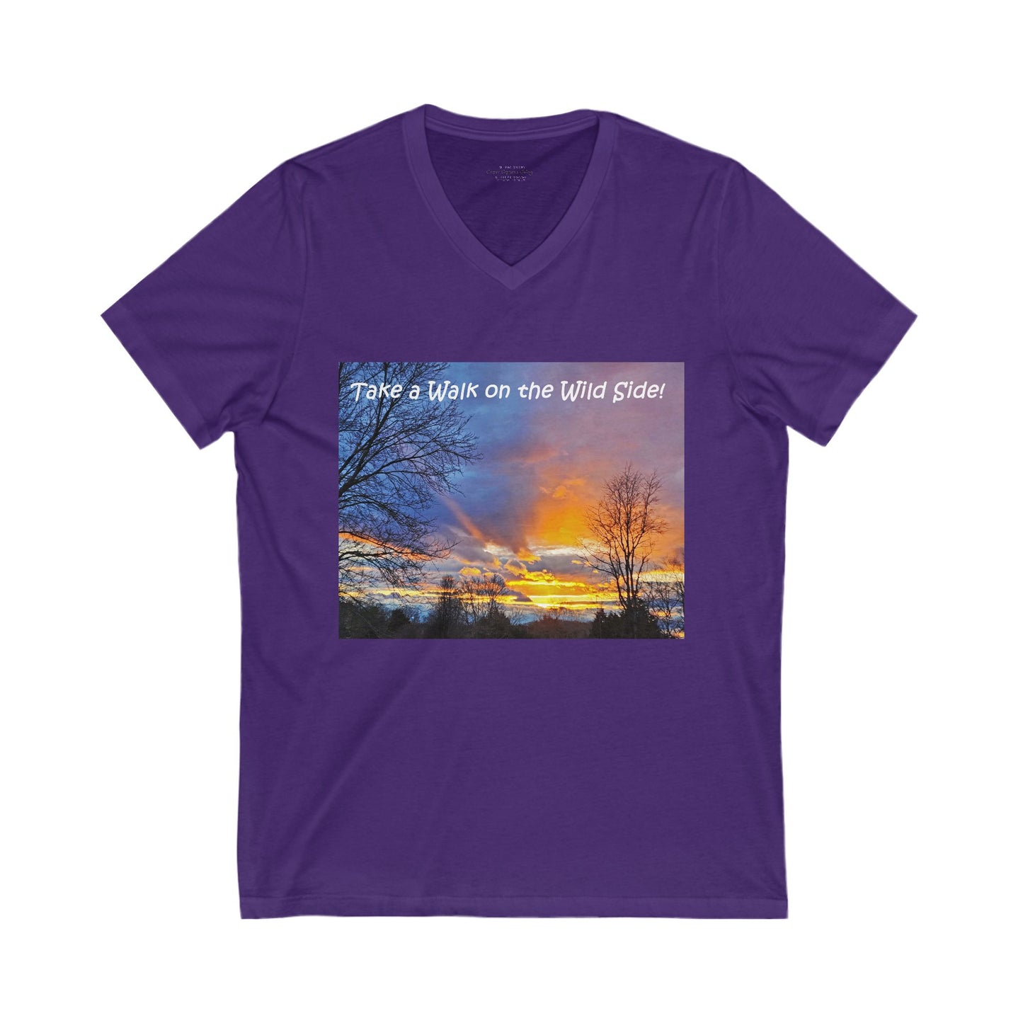 Gorgeous colorful sunset with perfect rays of light - V-Neck Tee-Shirt