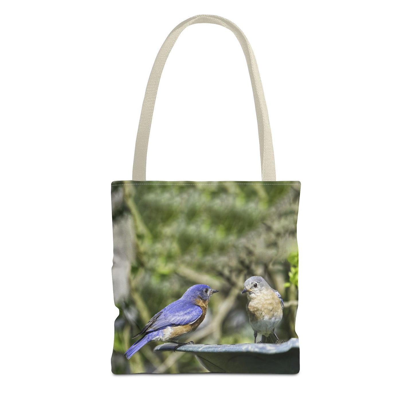 Bluebirds Tote Bag - Nature-Inspired Eco-Friendly Shopping Bag