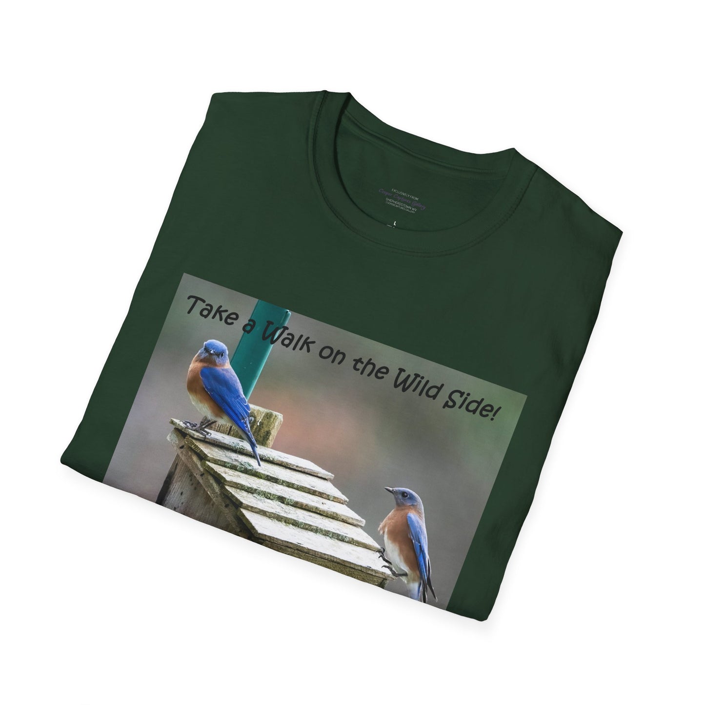 Bluebirds looking at real estate - T-shirt