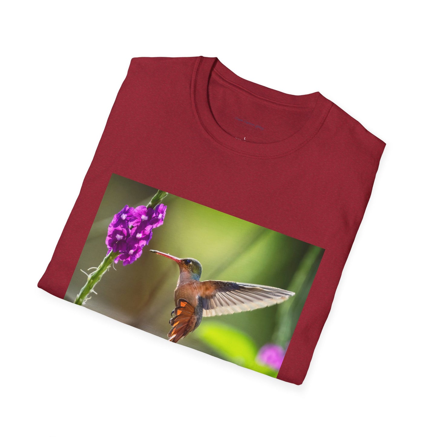 Costa Rican Rufous-tailed hummingbird in flight - T-shirt