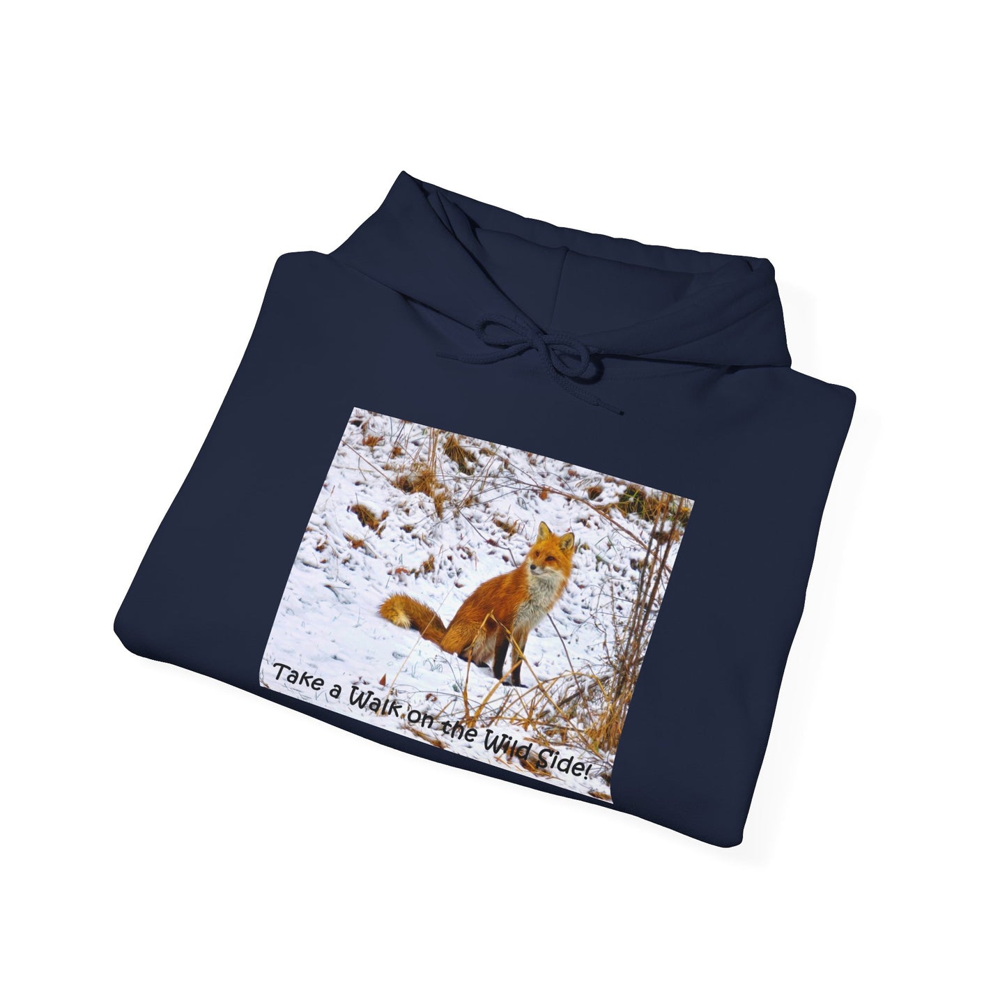 Red Fox in winter time - Heavy Blend™ Hooded Sweatshirt