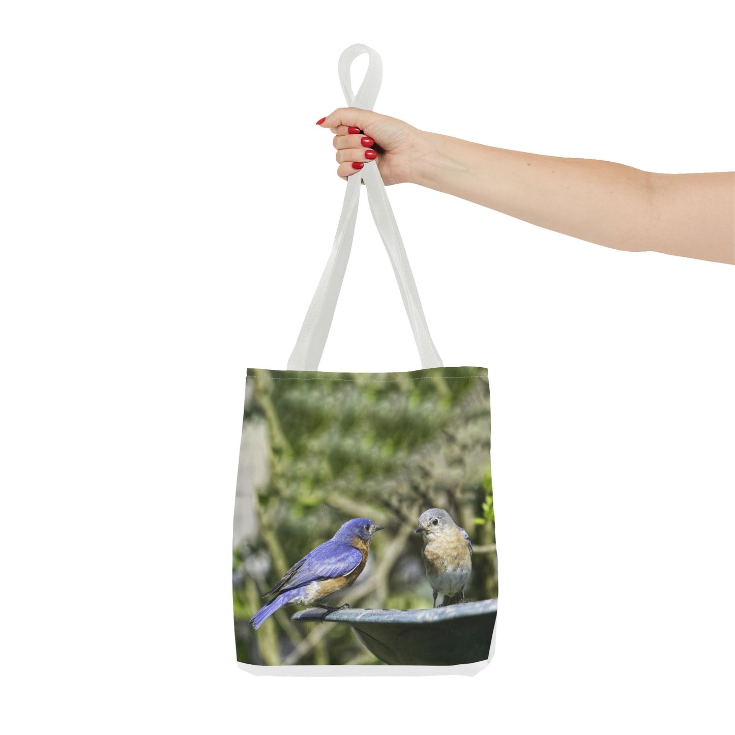 Bluebirds Tote Bag - Nature-Inspired Eco-Friendly Shopping Bag