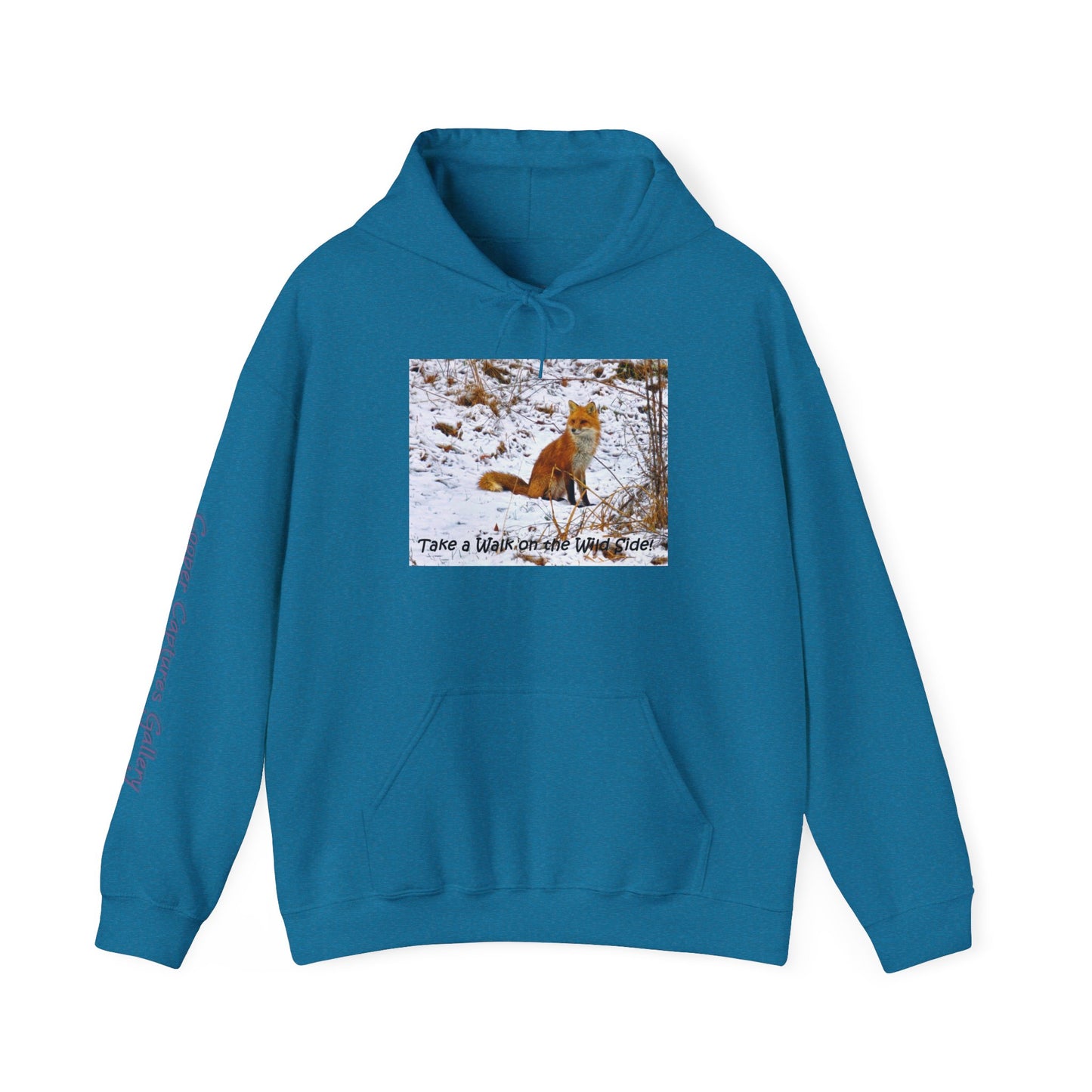 Red Fox in winter time - Heavy Blend™ Hooded Sweatshirt