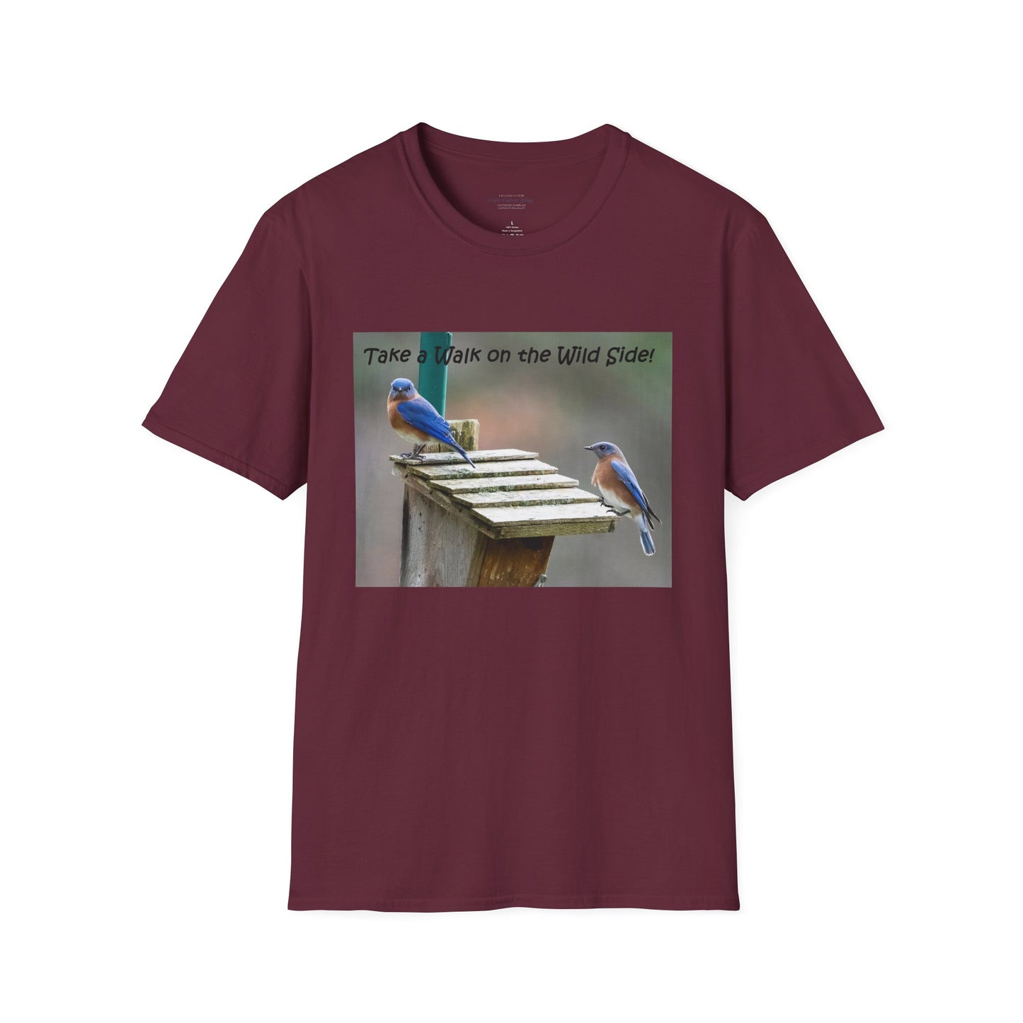 Bluebirds looking at real estate - T-shirt