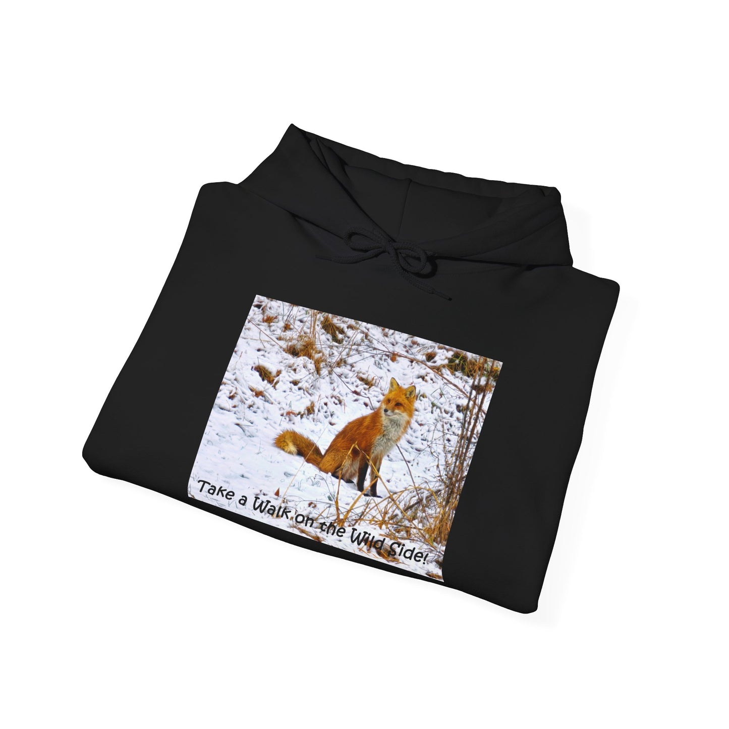 Red Fox in winter time - Heavy Blend™ Hooded Sweatshirt