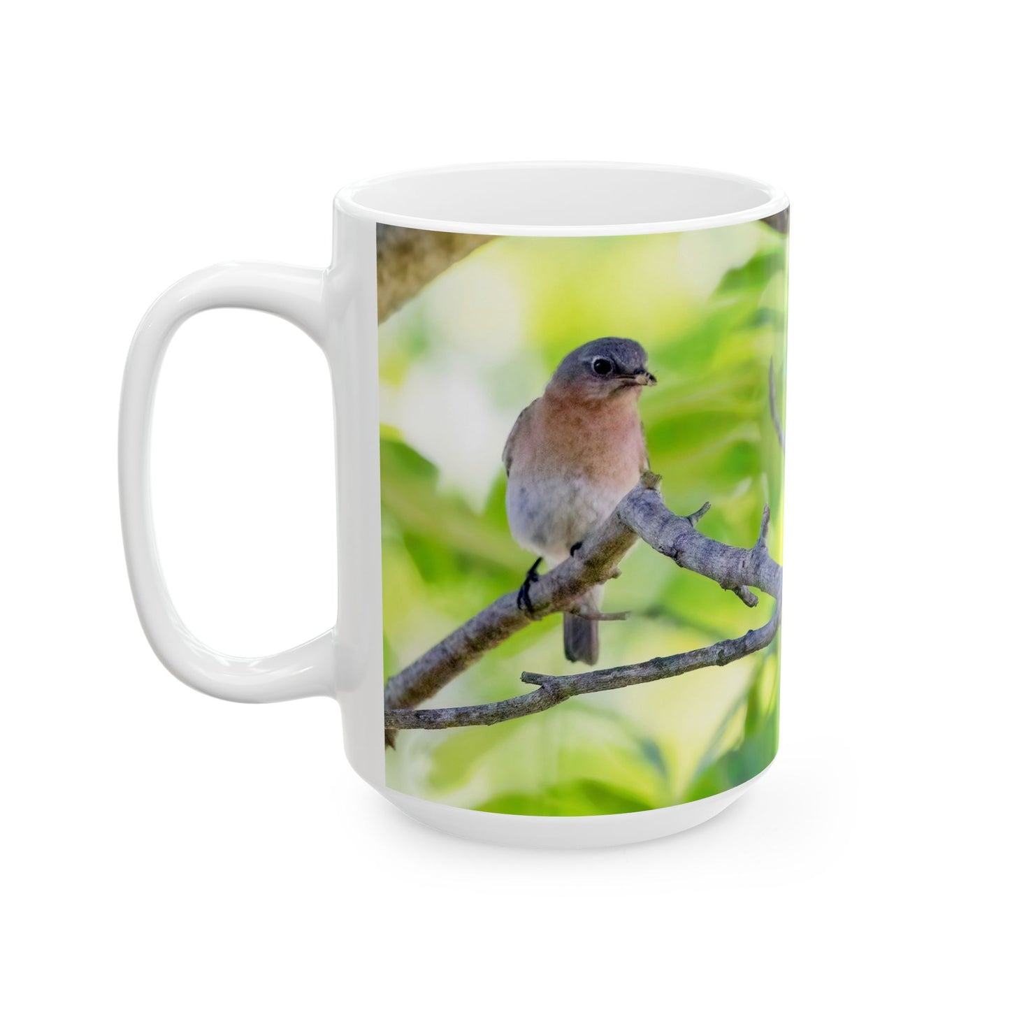 Bluebird pair - White interior mug