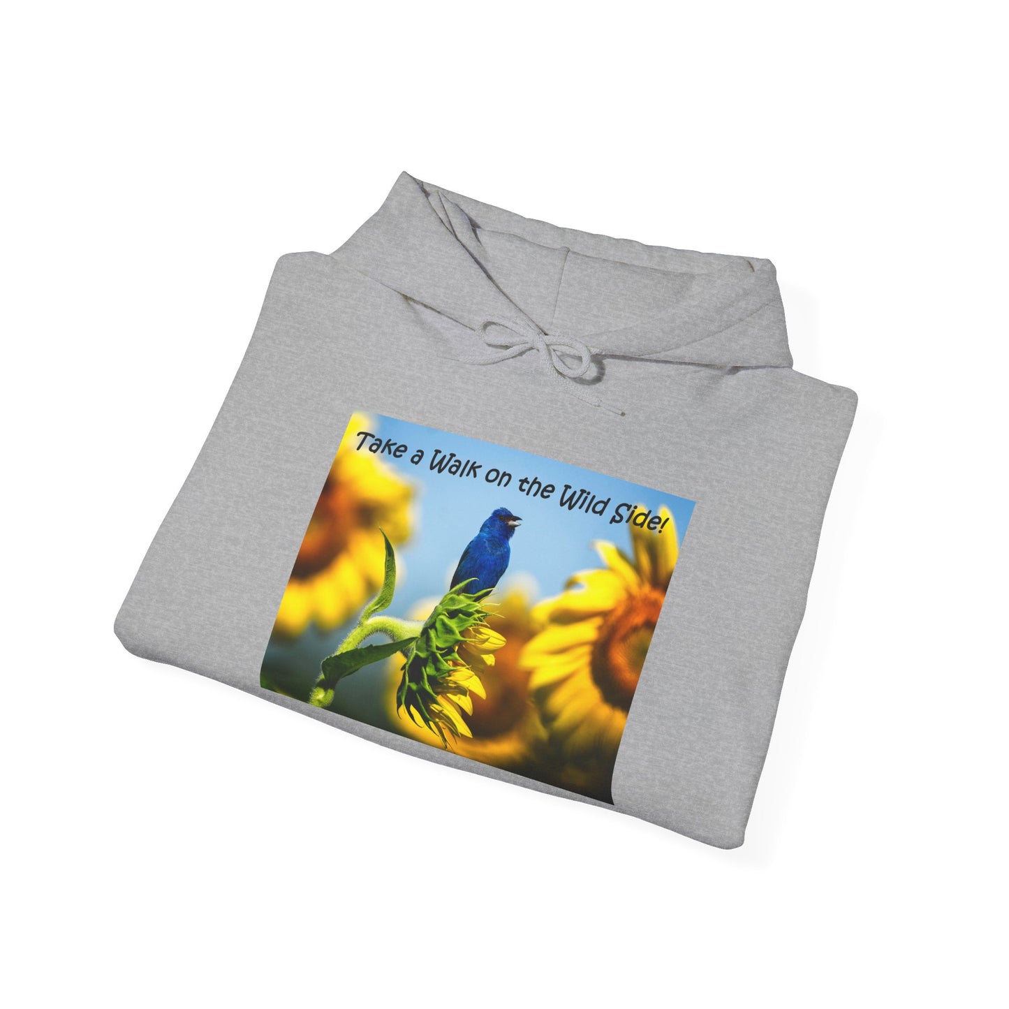Indigo Bunting on sunflowers - Heavy Blend™ Hooded Sweatshirt
