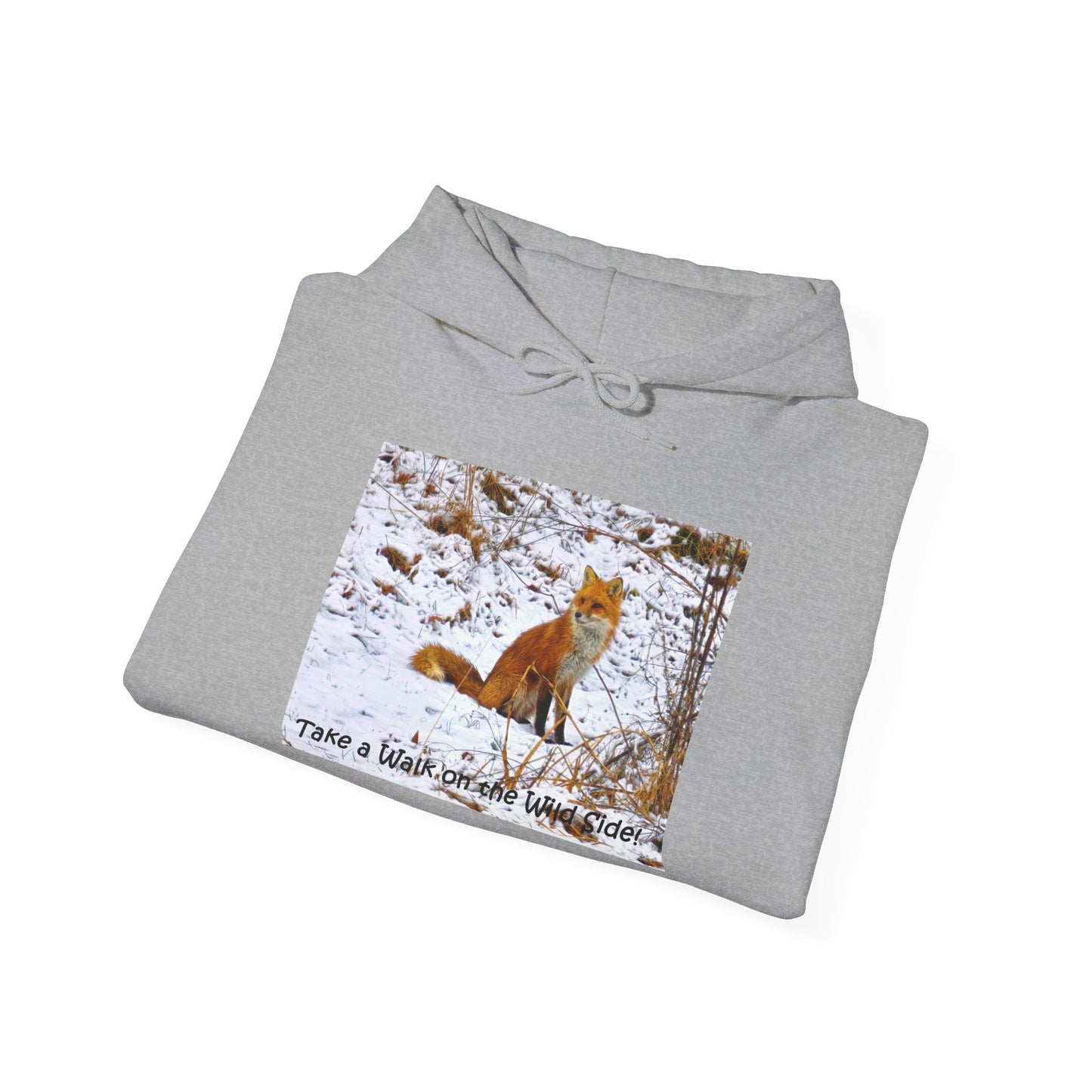 Red Fox in winter time - Heavy Blend™ Hooded Sweatshirt