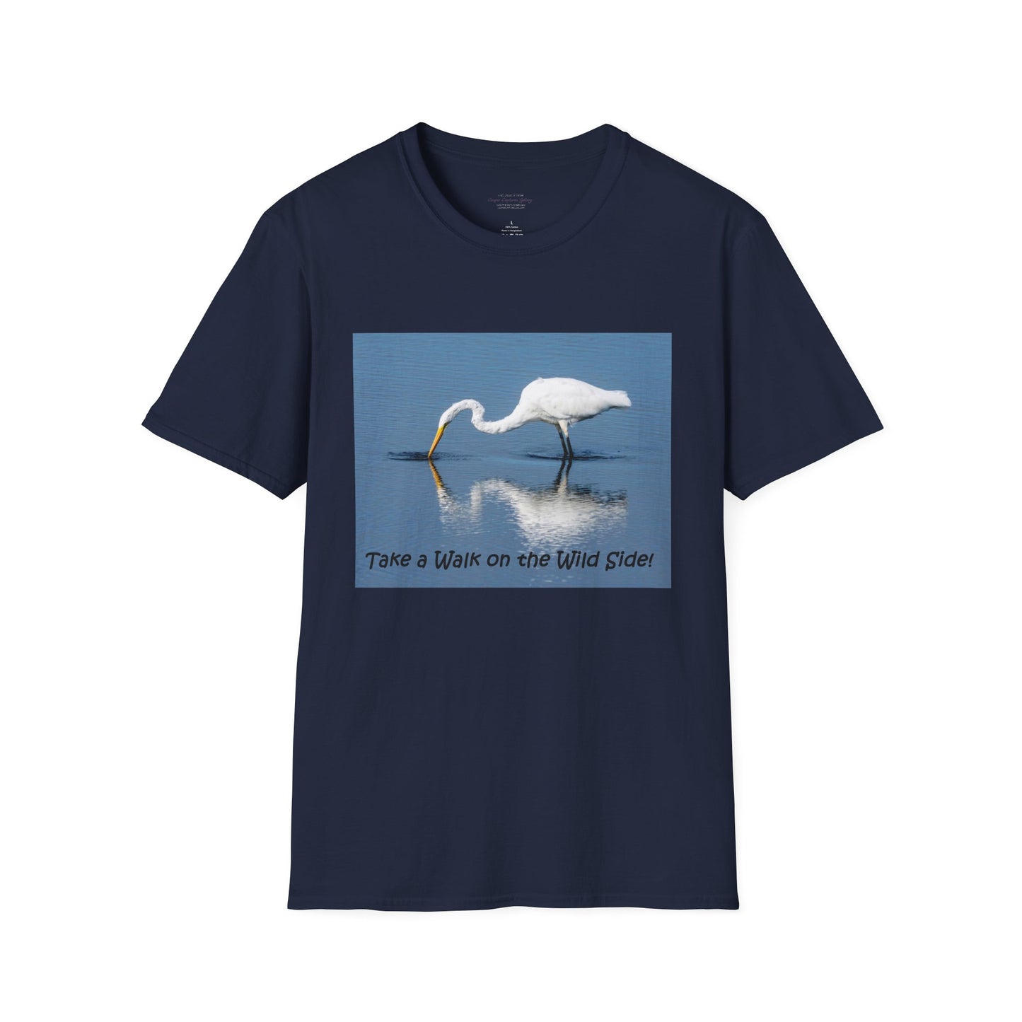 Regal Egret fishing for food - T-shirt