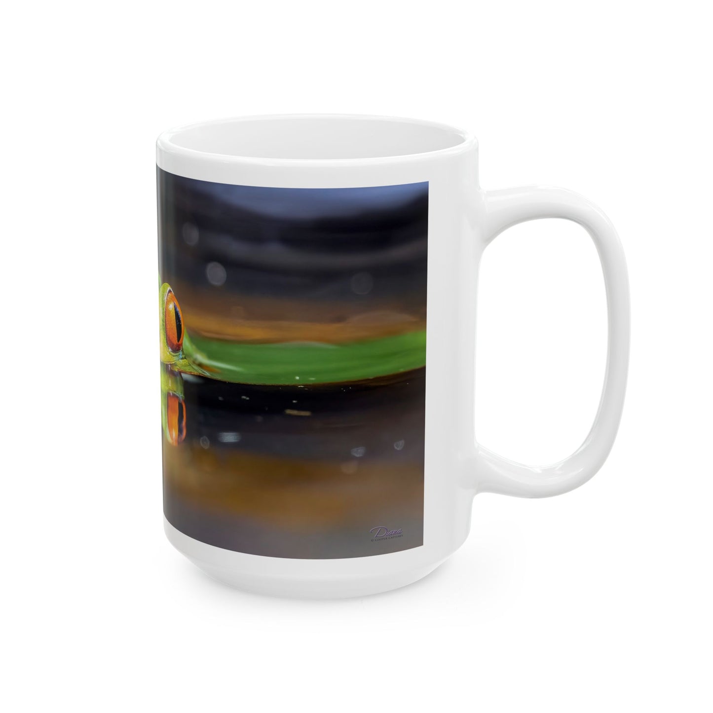 Red-Eyed Tree Frog - White interior mug