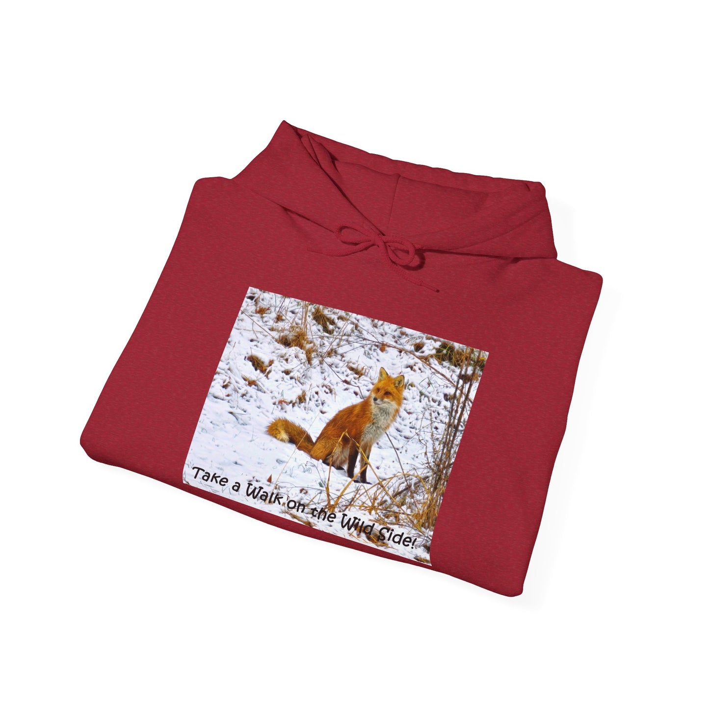 Red Fox in winter time - Heavy Blend™ Hooded Sweatshirt