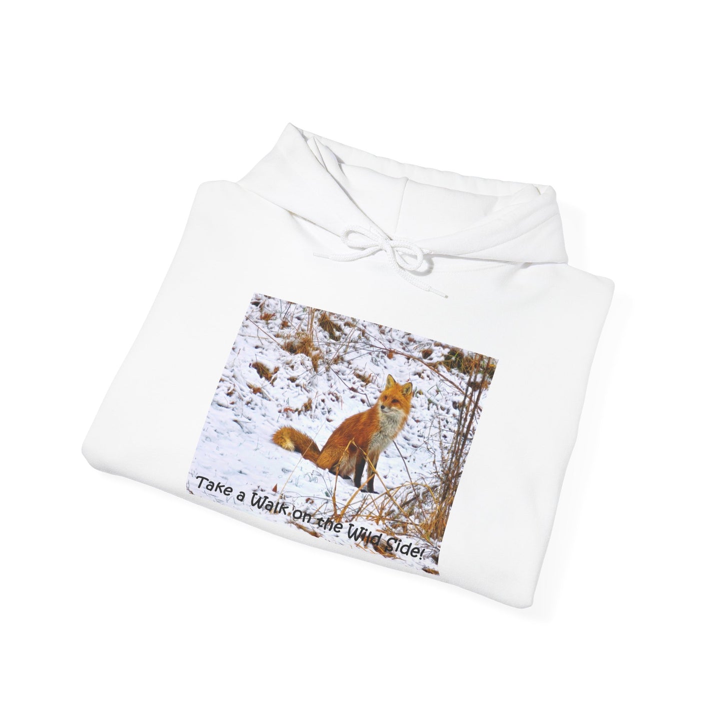 Red Fox in winter time - Heavy Blend™ Hooded Sweatshirt