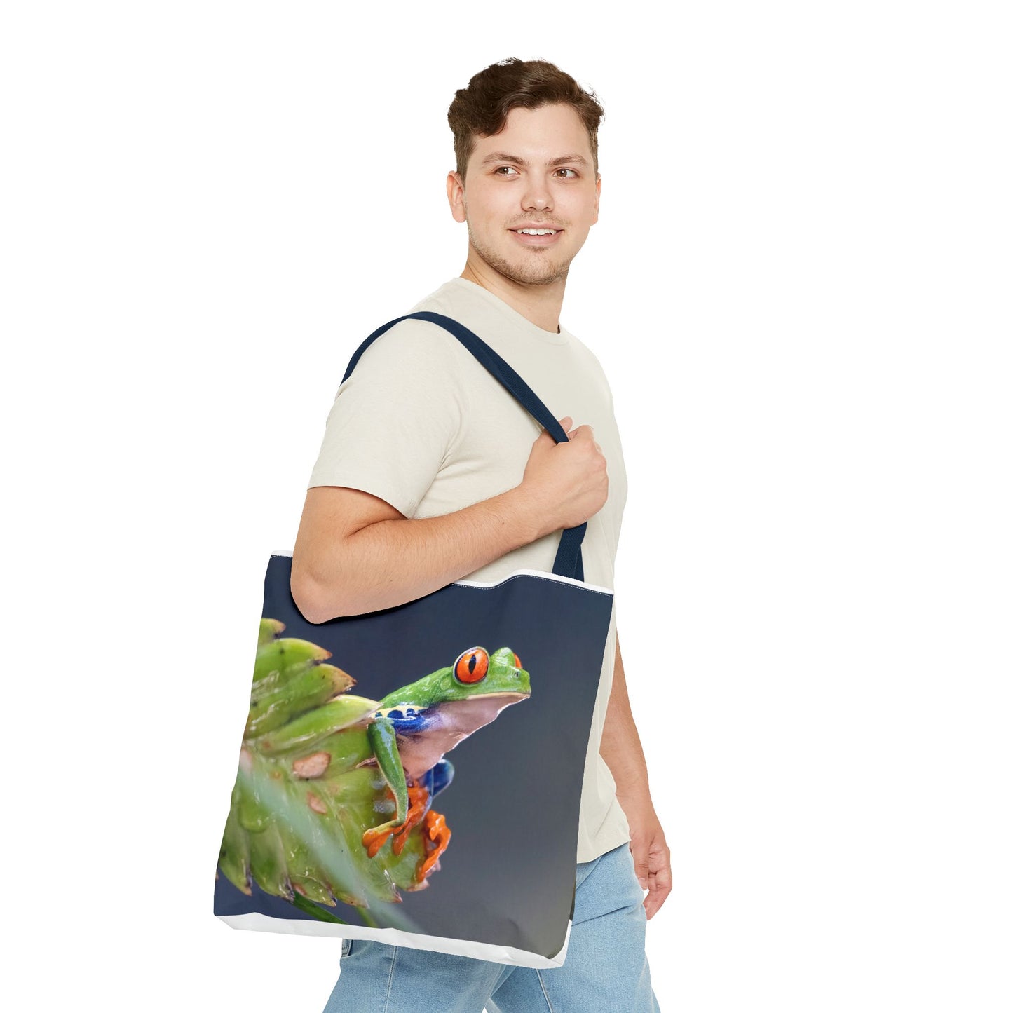 Colorful Frog Tote Bag - Eco-Friendly Wildlife Lover's Accessory
