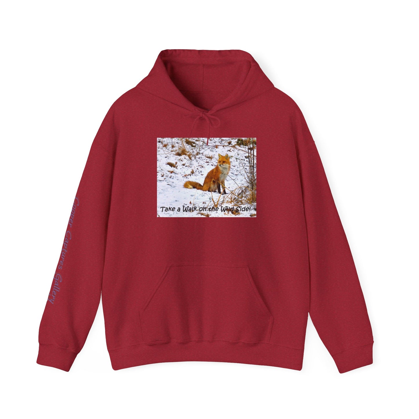 Red Fox in winter time - Heavy Blend™ Hooded Sweatshirt