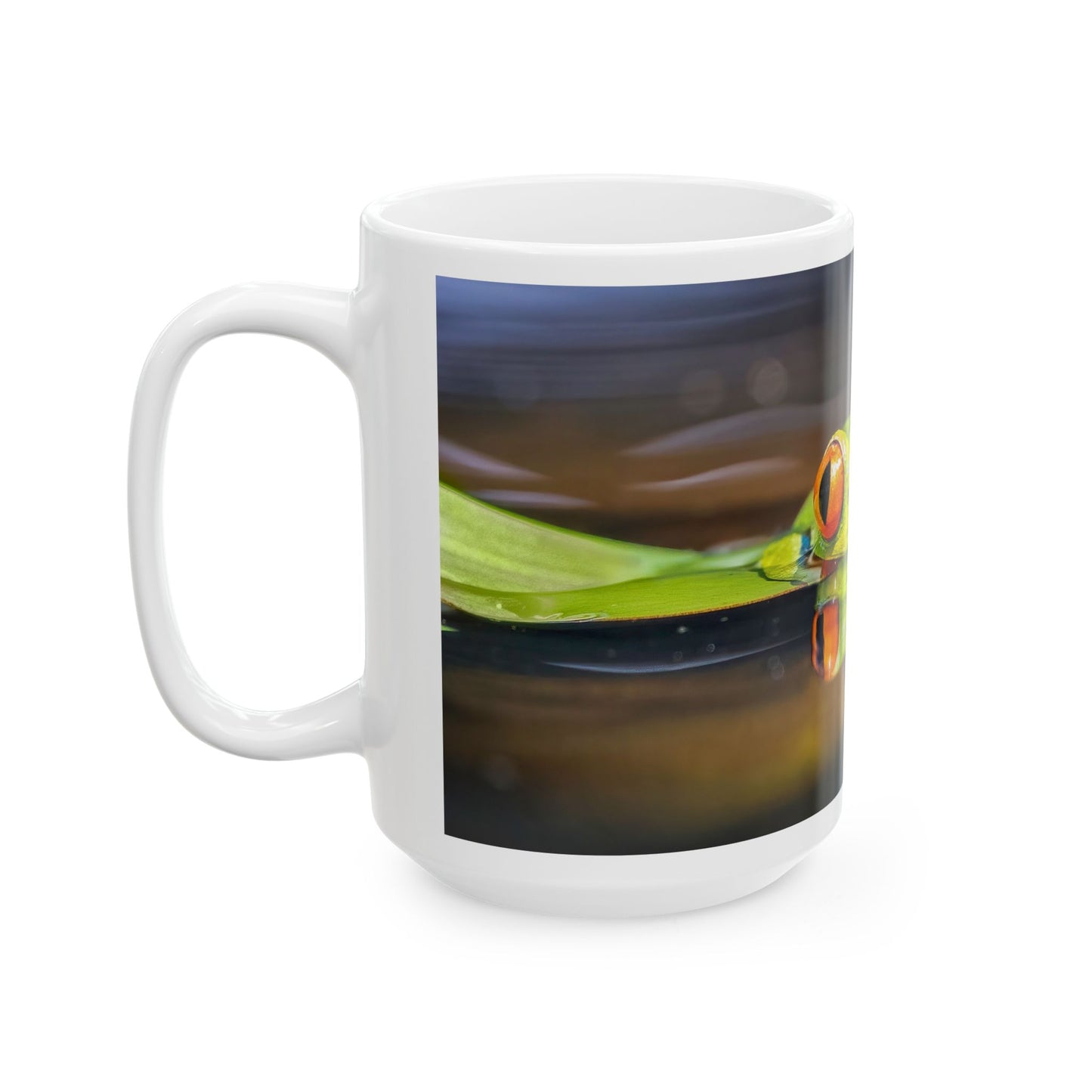 Red-Eyed Tree Frog - White interior mug