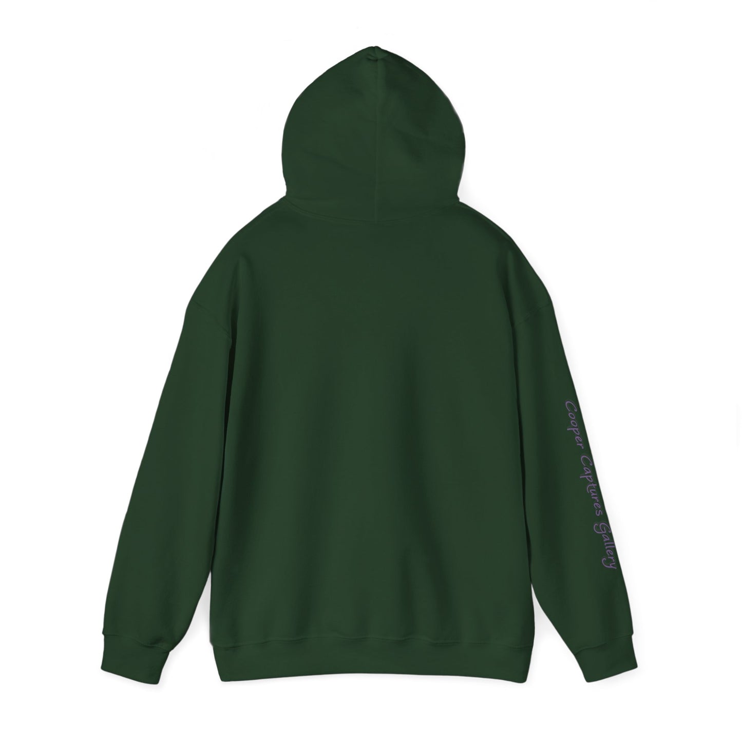Sparrow in an evergreen with snow - Heavy Blend™ Hooded Sweatshirt