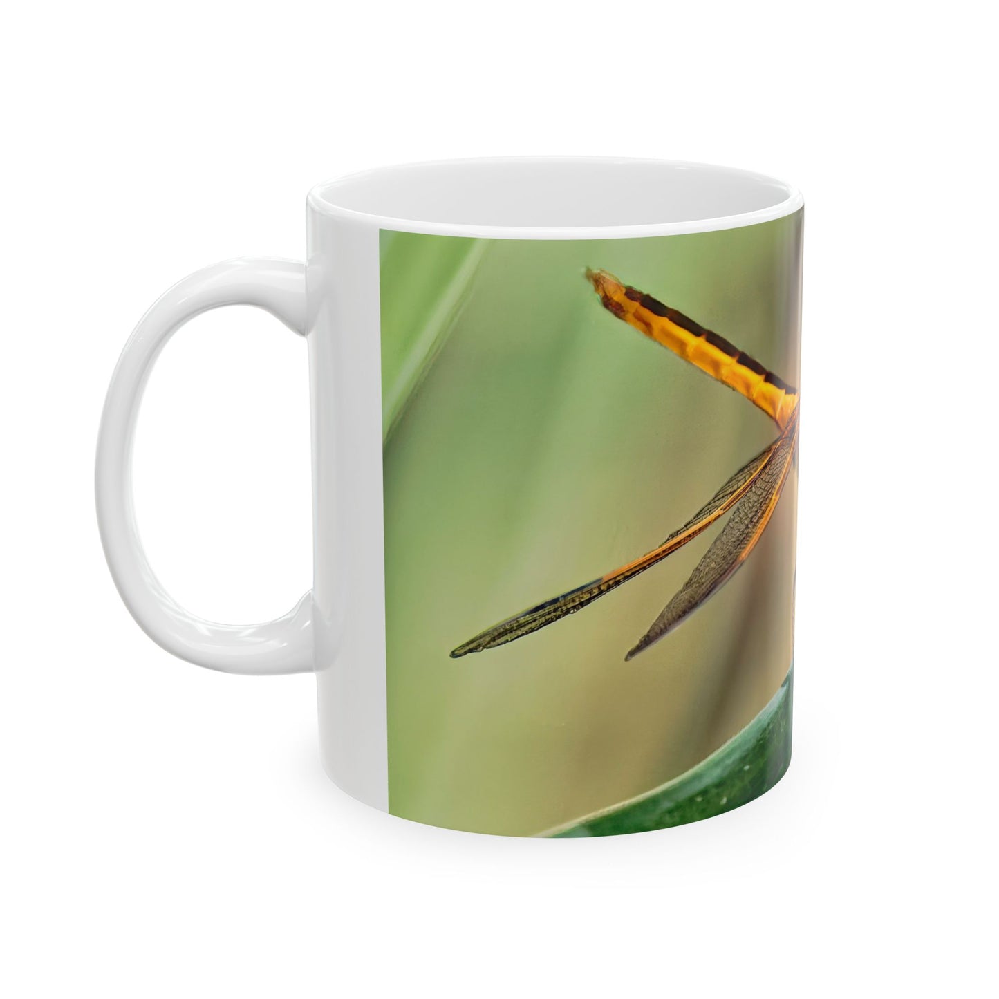 Dragonfly - White interior mug