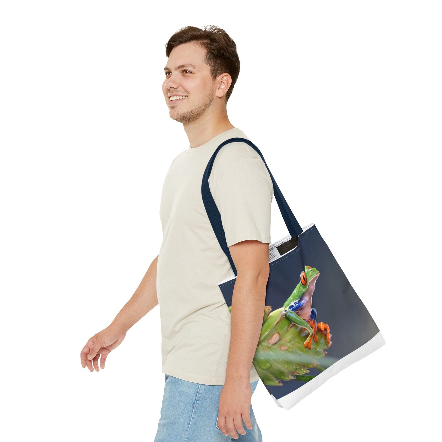 Colorful Frog Tote Bag - Eco-Friendly Wildlife Lover's Accessory