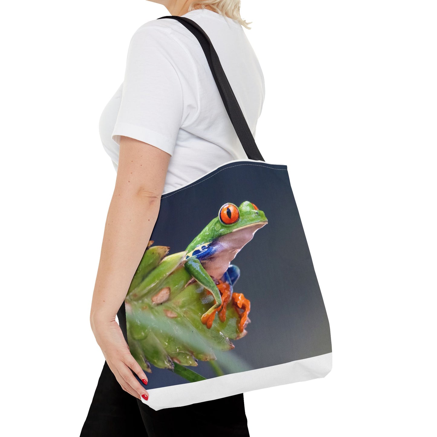 Colorful Frog Tote Bag - Eco-Friendly Wildlife Lover's Accessory