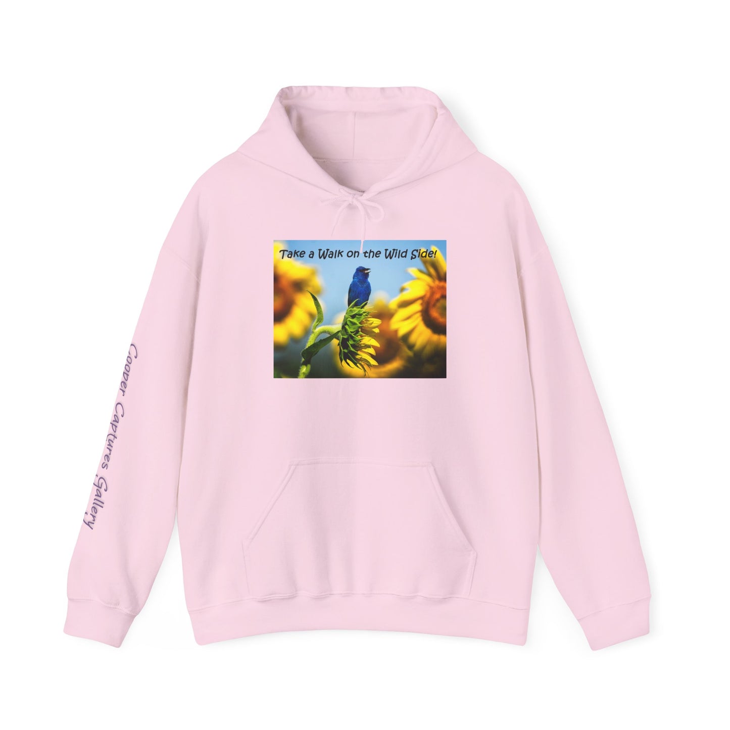 Indigo Bunting on sunflowers - Heavy Blend™ Hooded Sweatshirt