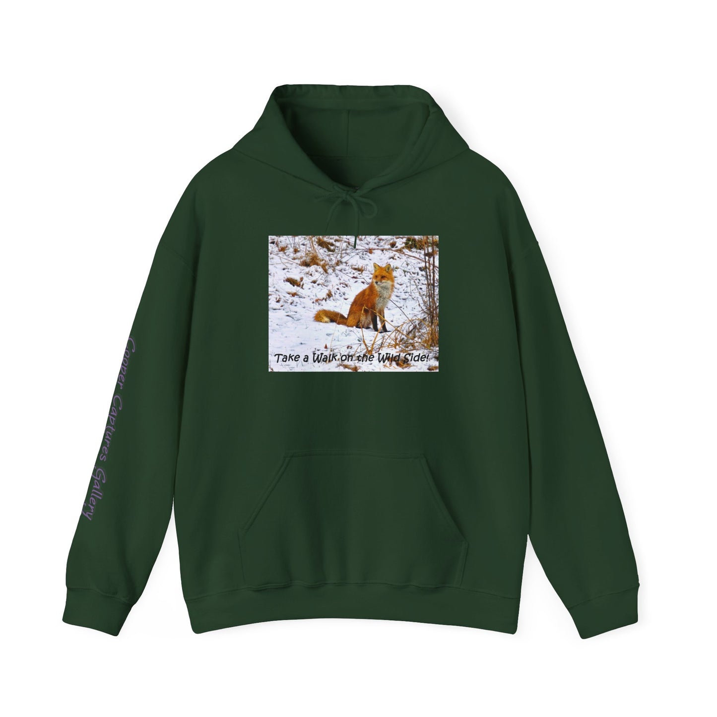 Red Fox in winter time - Heavy Blend™ Hooded Sweatshirt