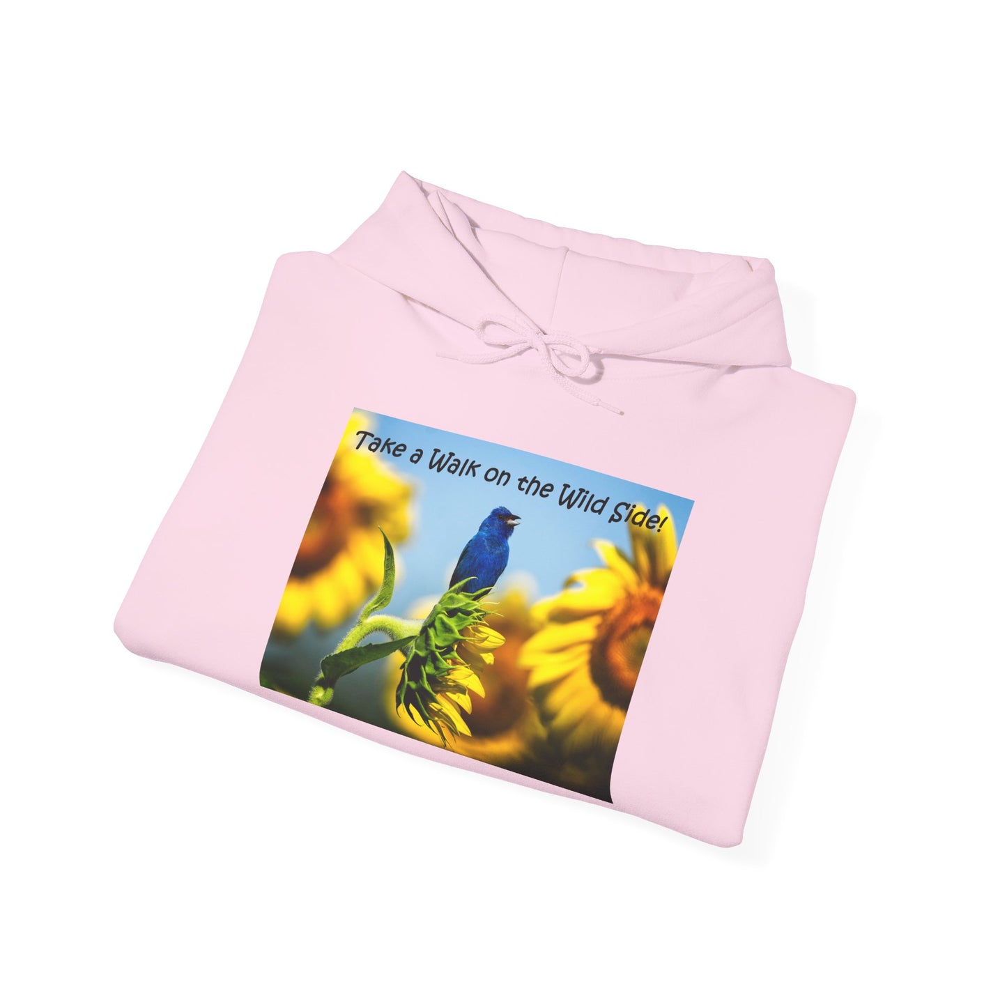 Indigo Bunting on sunflowers - Heavy Blend™ Hooded Sweatshirt