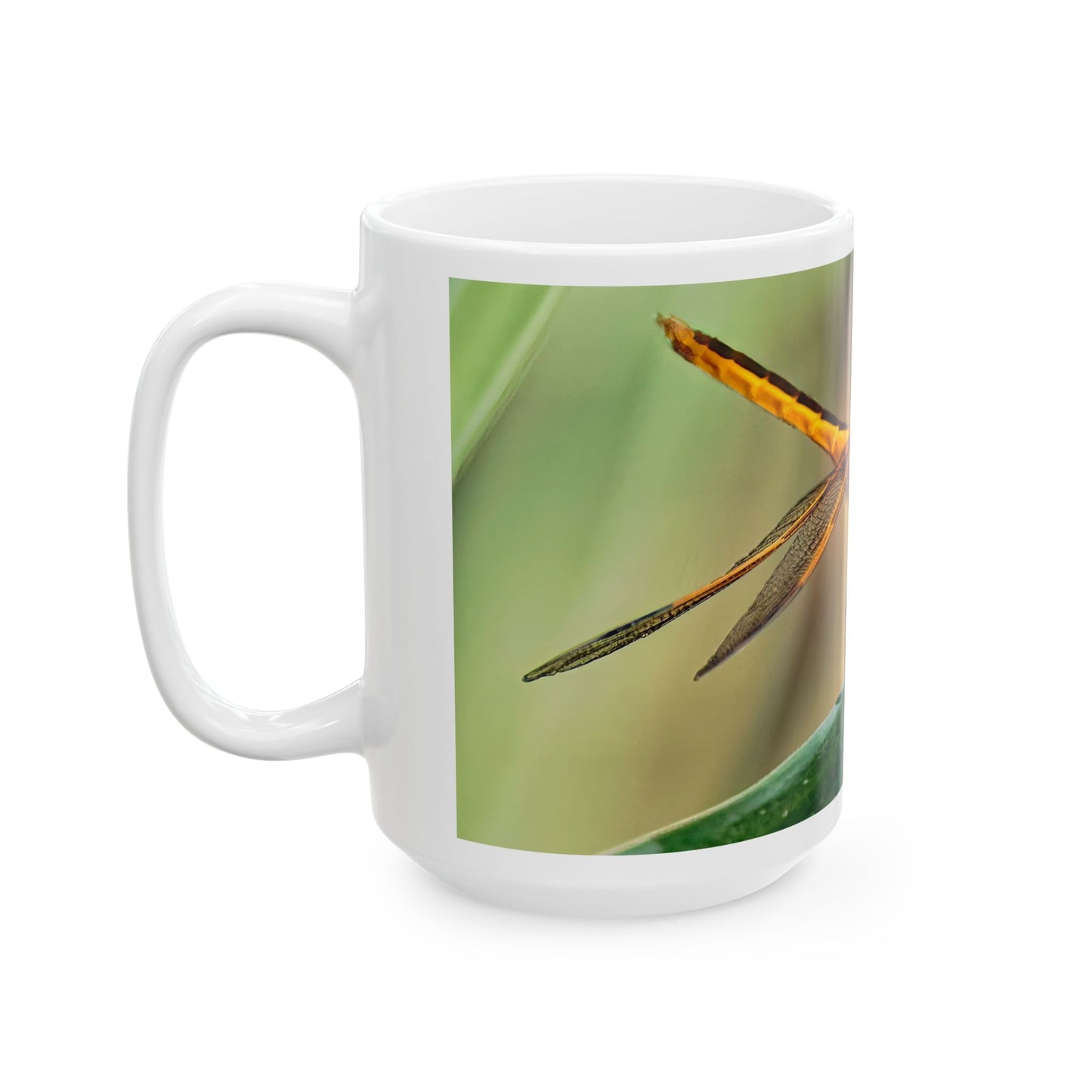 Dragonfly - White interior mug