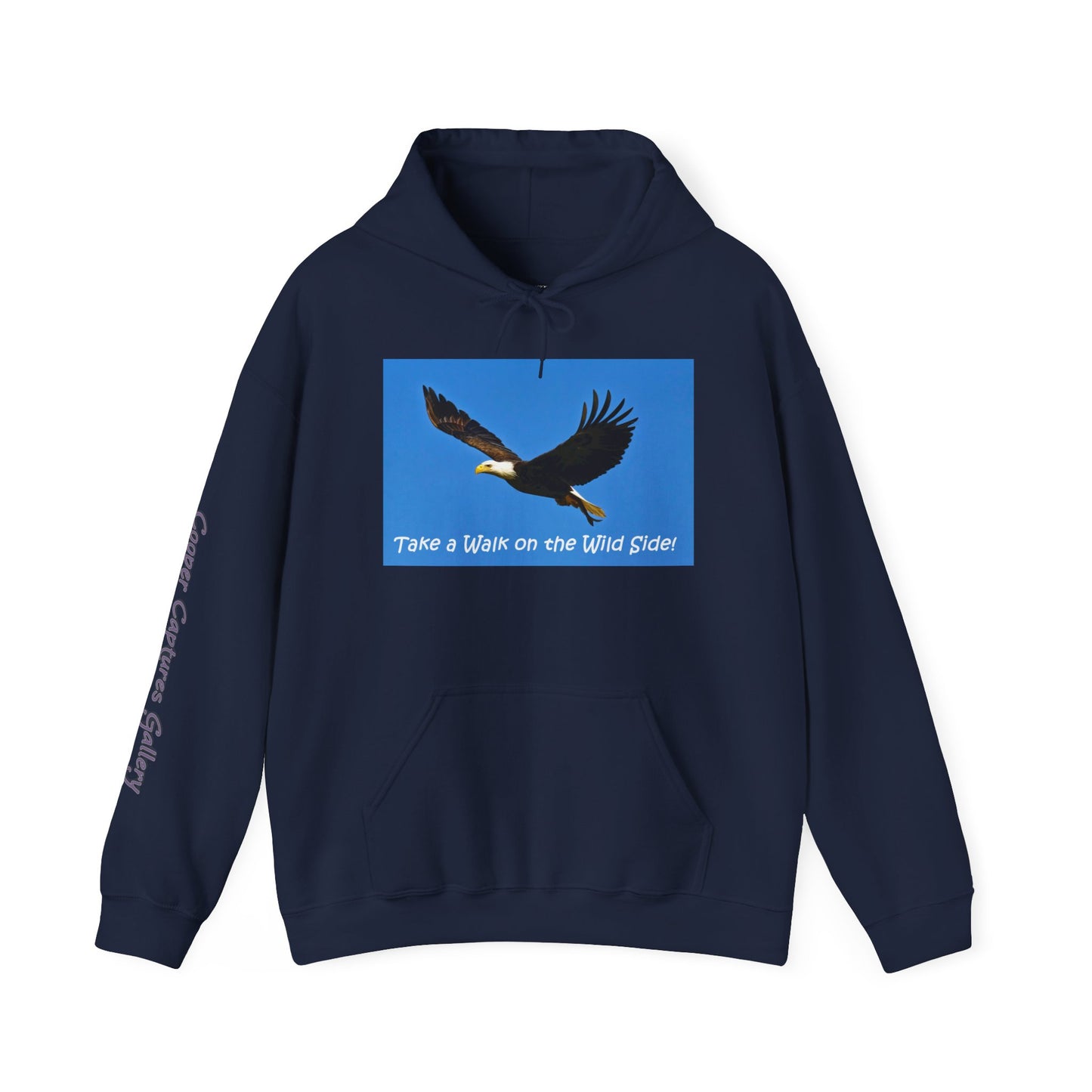 American Bald Eagle in Flight - Heavy Blend™ Hooded Sweatshirt