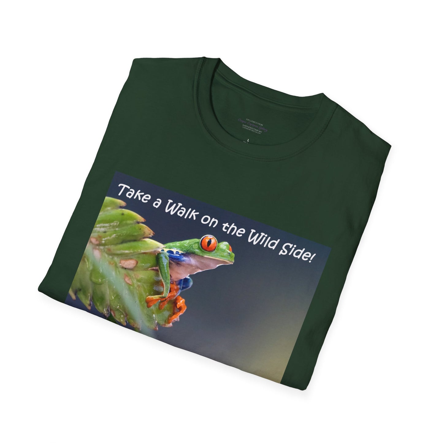 Costa Rican Red-eyed tree frog on a leaf - T-shirt