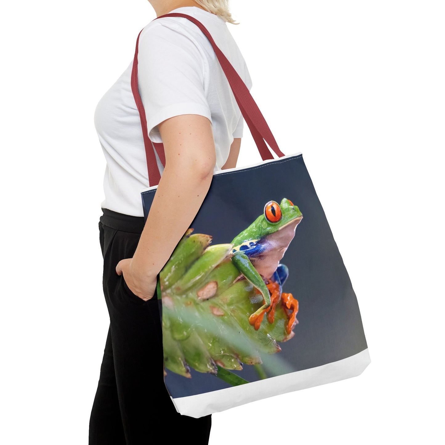 Colorful Frog Tote Bag - Eco-Friendly Wildlife Lover's Accessory