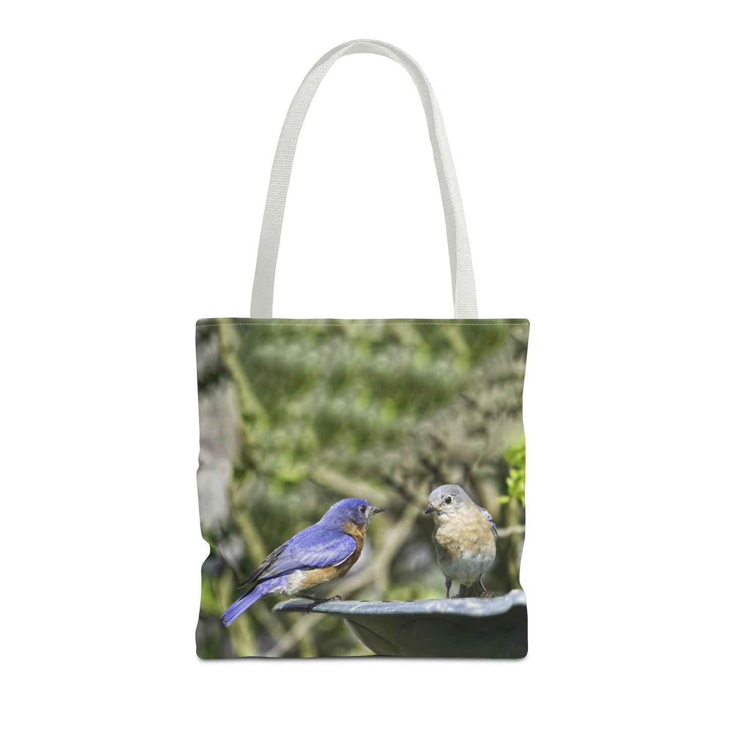 Bluebirds Tote Bag - Nature-Inspired Eco-Friendly Shopping Bag