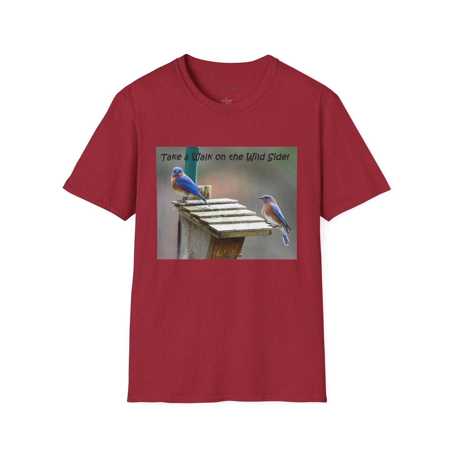 Bluebirds looking at real estate - T-shirt