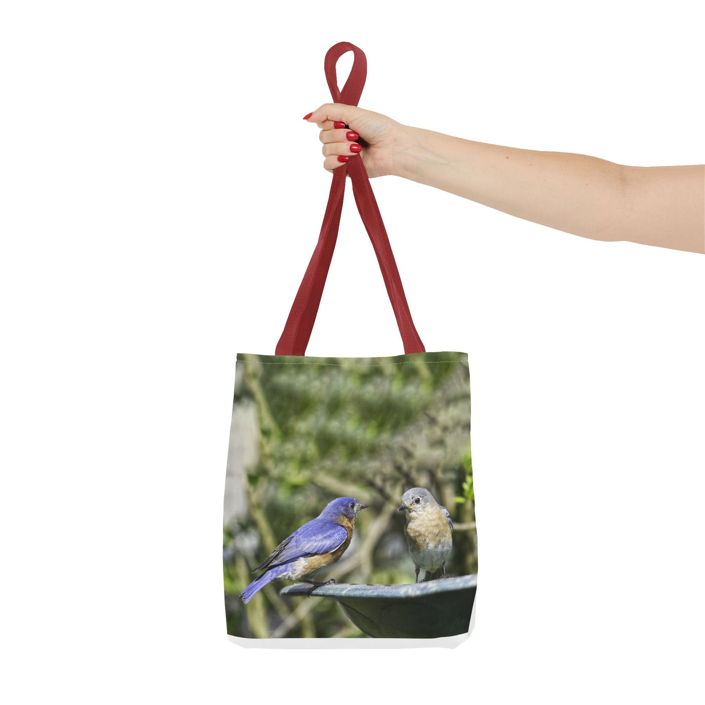 Bluebirds Tote Bag - Nature-Inspired Eco-Friendly Shopping Bag