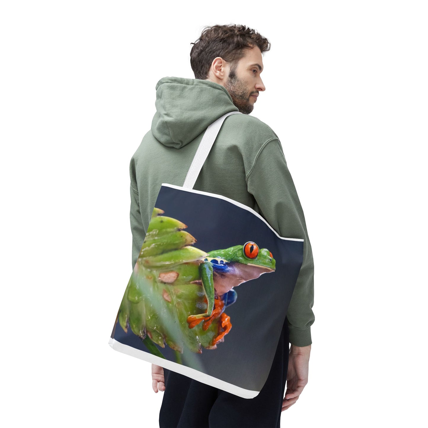 Colorful Frog Tote Bag - Eco-Friendly Wildlife Lover's Accessory