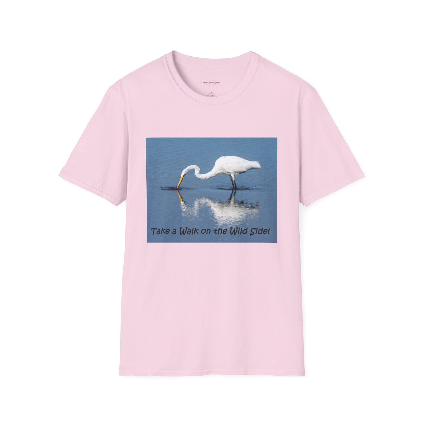Regal Egret fishing for food - T-shirt