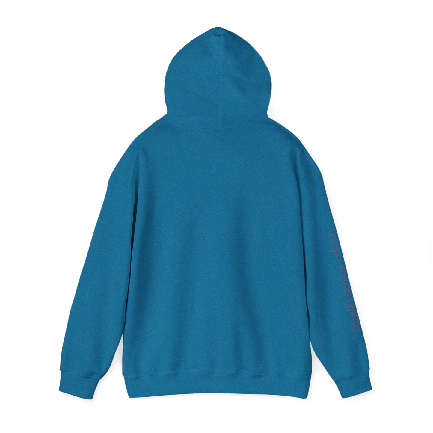 Raccoon in a tree opening with "Private Property" sign - Heavy Blend™ Hooded Sweatshirt