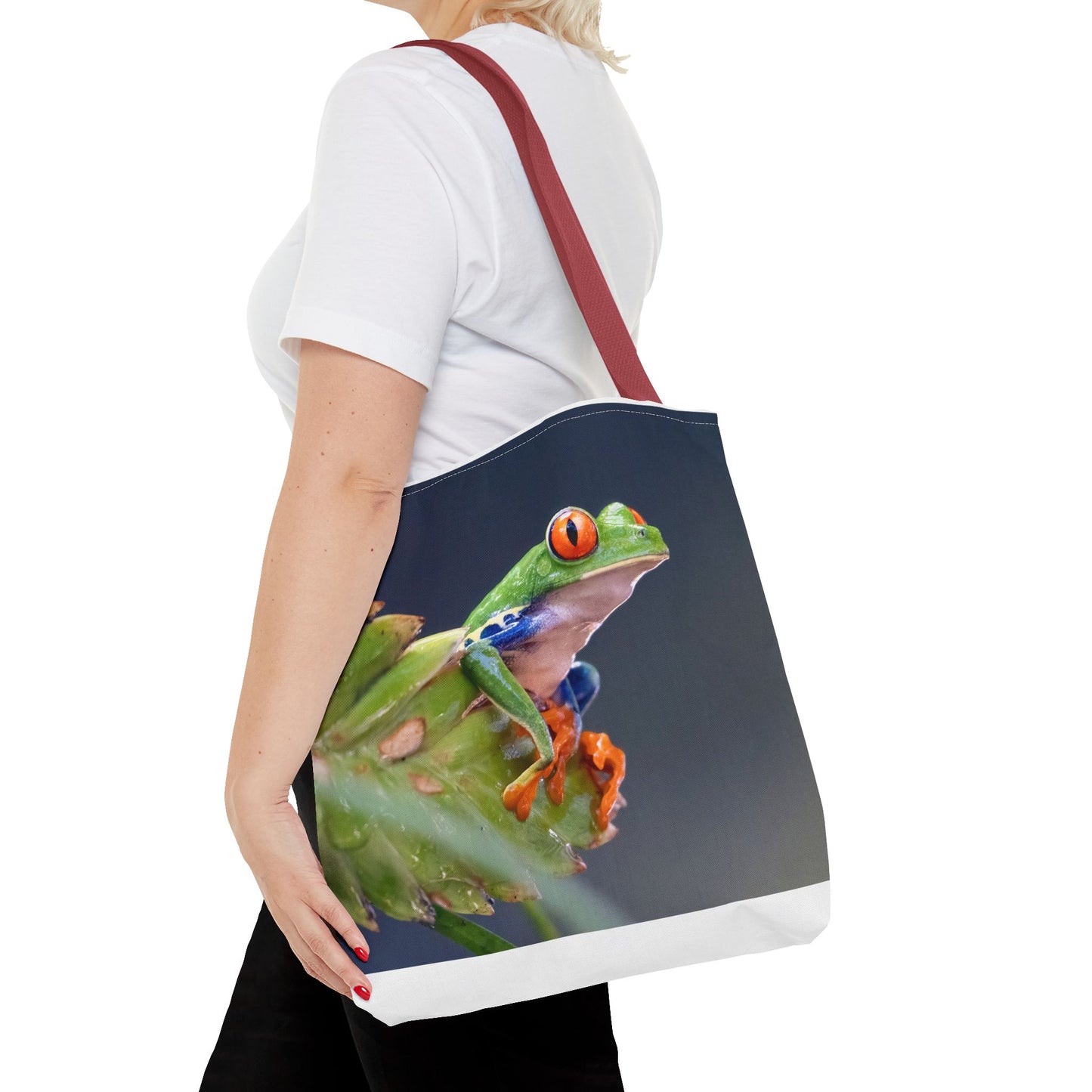 Colorful Frog Tote Bag - Eco-Friendly Wildlife Lover's Accessory