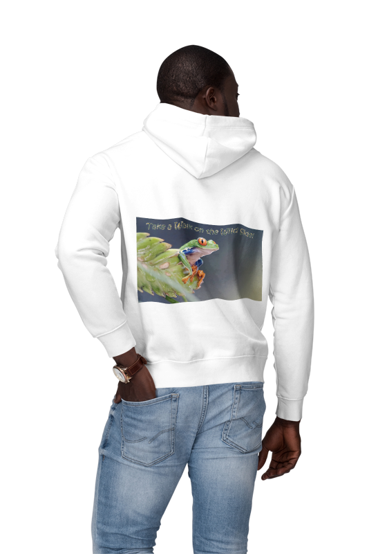 Costa Rican Red-Eyed Tree Frog in a leaf - Heavy Blend™ Hooded Sweatshirt