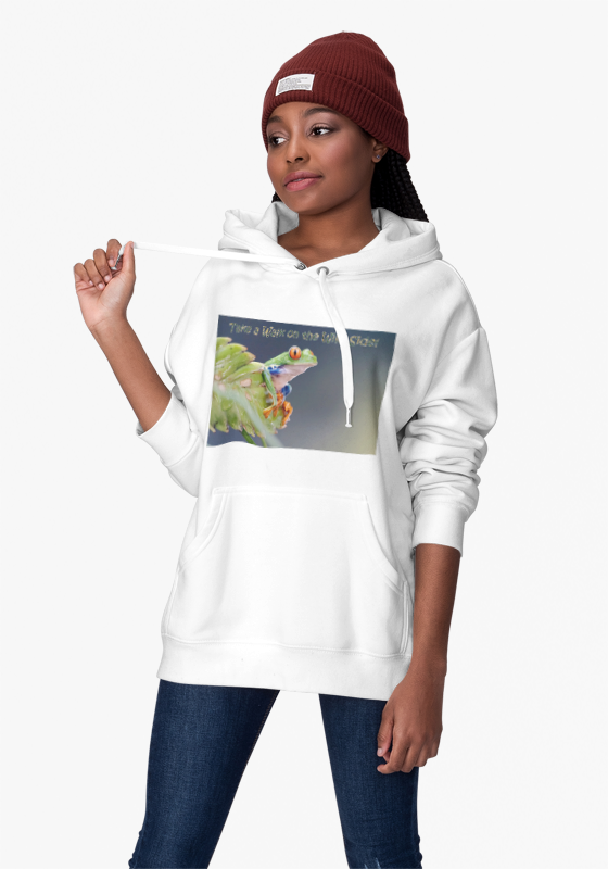 Costa Rican Red-Eyed Tree Frog in a leaf - Heavy Blend™ Hooded Sweatshirt