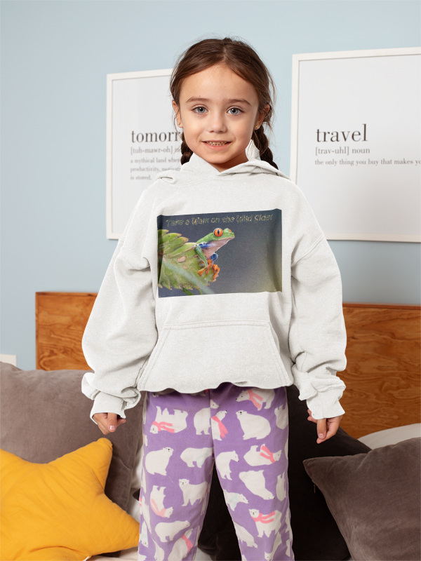 Costa Rican Red-Eyed Tree Frog in a leaf - Heavy Blend™ Hooded Sweatshirt