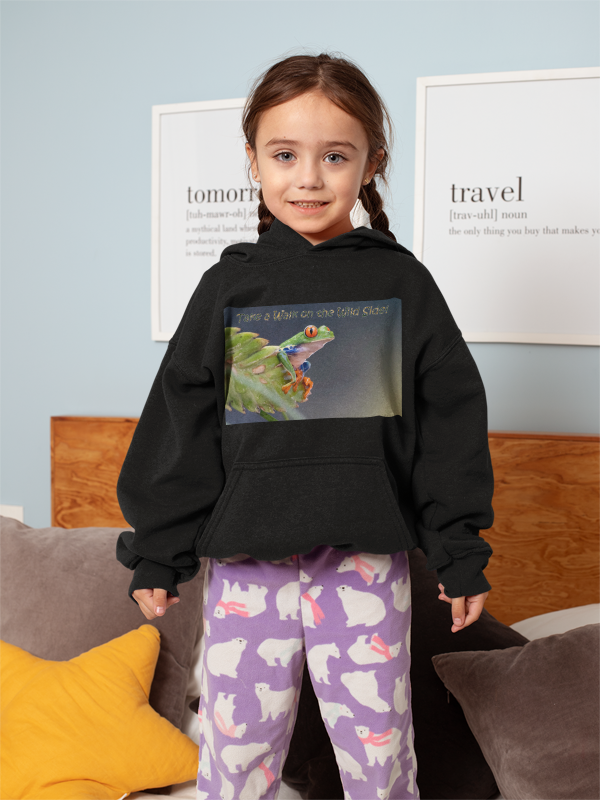 Costa Rican Red-Eyed Tree Frog in a leaf - Heavy Blend™ Hooded Sweatshirt